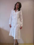 фото Халат медицинский женский, ткань - тиси, цвет - белый